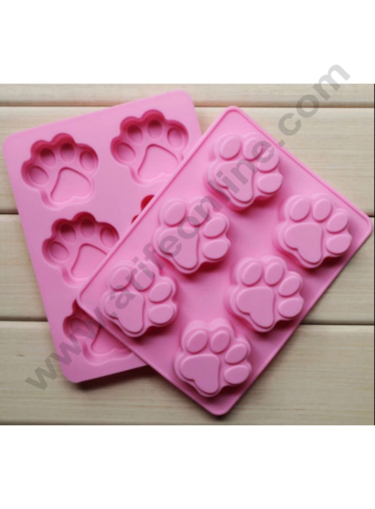 Cake Decor 6 Cavity Silicon Cat Pow Mould Muffin Mould