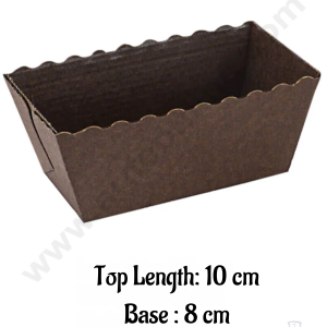 Novacart Bake & Serve Paper Baking Mould By Cake Decor - Brown Plump Loaf Shaped Cake Mould 10 Pcs ( SBG9F-10150 )