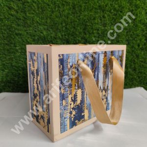 CAKE DECOR™ Cream Marble Design Fancy Hamper Bag For for Birthday, Wedding, Celebrations, Party, Christmas Gifts (1 Pc Pack)