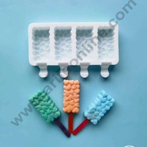 CAKE DECORβ’ 4 Cavity Multi Hearts Silicone Popsicle And Cakesicle Molds Easy Ice Cream Bar Mould ( SB-D0556 )