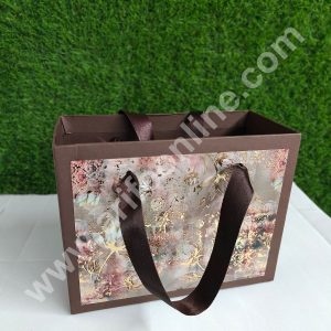CAKE DECOR™ Dark Brown Fancy Hamper Bag For for Birthday, Wedding, Celebrations, Party, Christmas Gifts (1 Pc Pack)