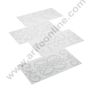 Cake Decor Imprint Mat Sheet Set Of 4