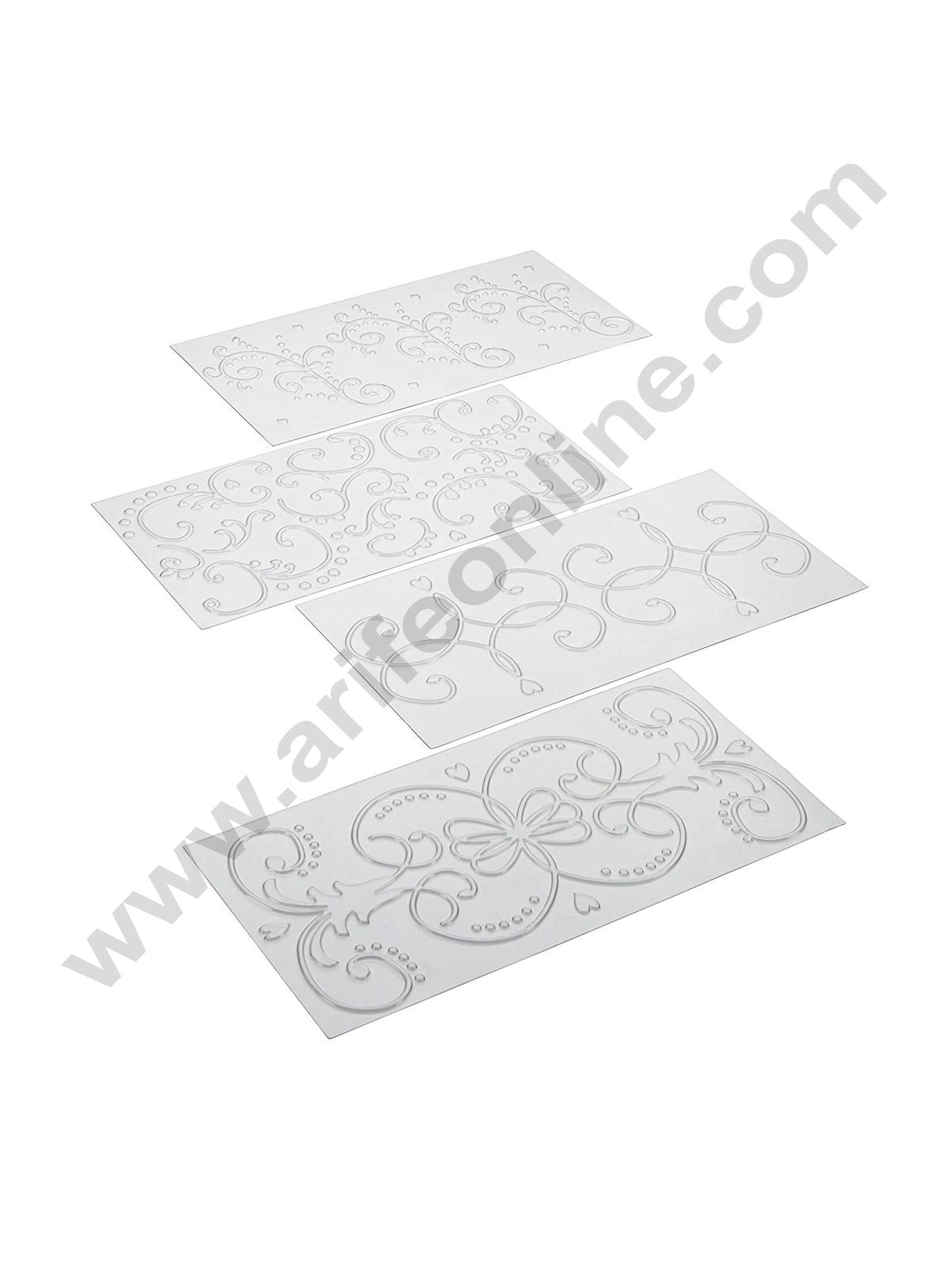 Cake Decor Imprint Mat Sheet Set Of 4