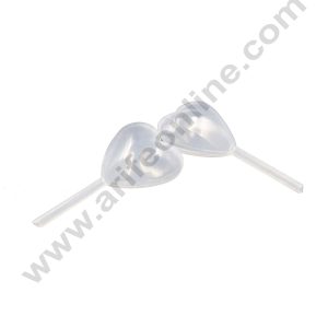 Cake Decor Plastic Squeeze Transfer Pipettes Suitable for Chocolate, Cupcakes, Strawberries, Ice Cream, Cakes,Heart Shaped (4ml Pack of 12)