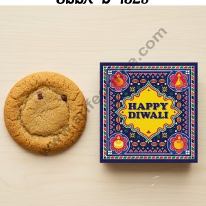 Cake Decor Blue Diwali Cookie Boxes Printed Box 4 X 4 Inch (Pack of 10pcs)