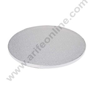 Cake Decor Silver Round Drum Cake Board Cake Base - 12 inch