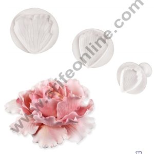 Cake Decor 3 Pieces Peony Plunger Cutter