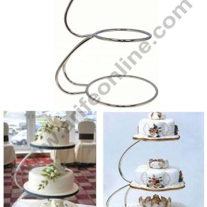 Cake Decor 3 Tier Metallic Cake Display Stand E Shape