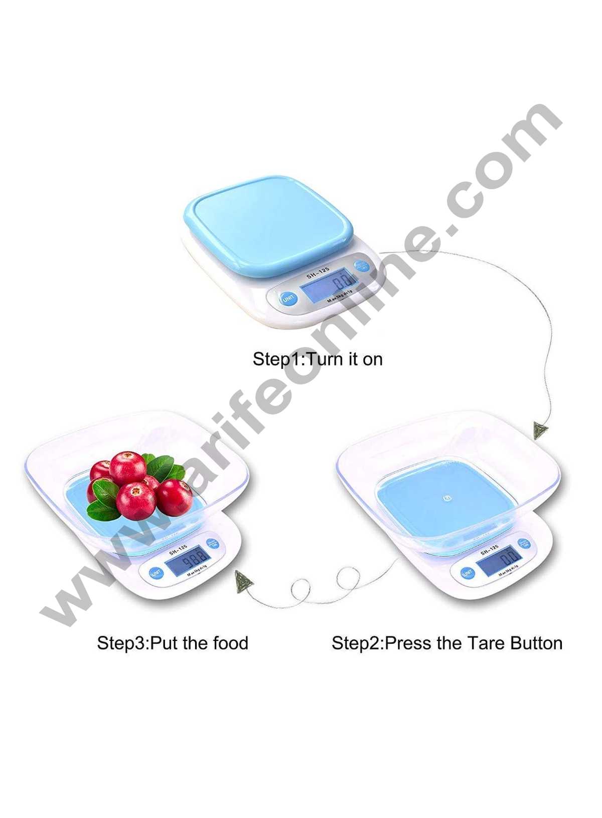 Electronic Digital 5 Kg LCD Kitchen SH-125 With Bowl Scale Machine