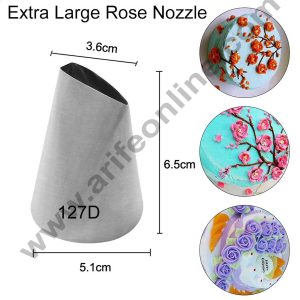 Cake Decor Extra Large Rose Nozzle - No. XL 127D Piping Nozzle