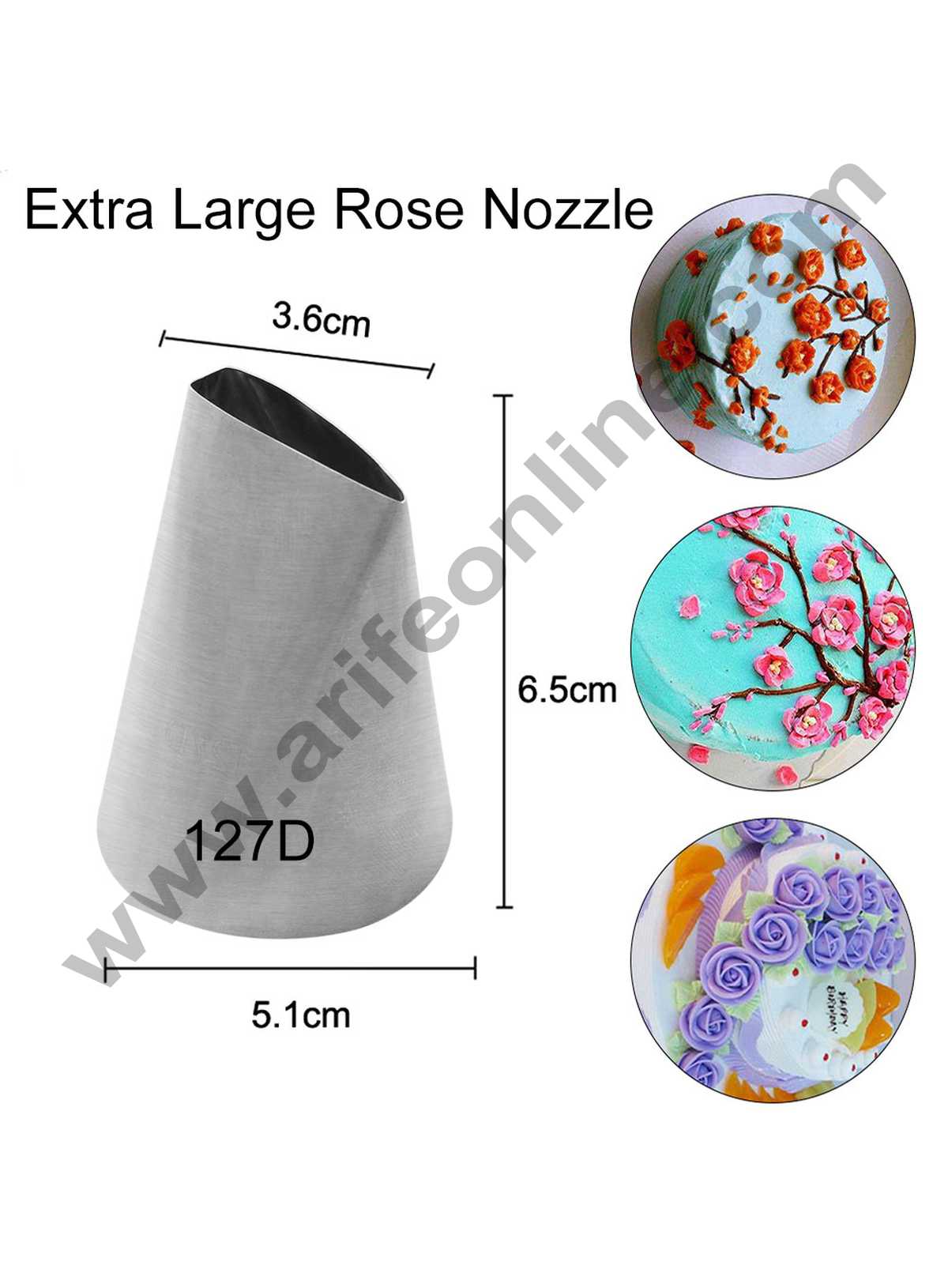 Cake Decor Extra Large Rose Nozzle - No. XL 127D Piping Nozzle