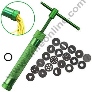 Cake Decor 20pcs Paste Extruder Clay Sugar Craft Fondant Cake Gun Cake Sculpture Decor