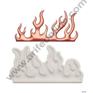 Cake Decor Silicone Fire Border Fondant Marzipan Mould