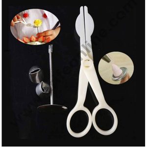 Cake Decor 4Pcs/Set Icing Piping Nozzle Scissors Flower Lifter Stand Nail Cake Decorating Tools