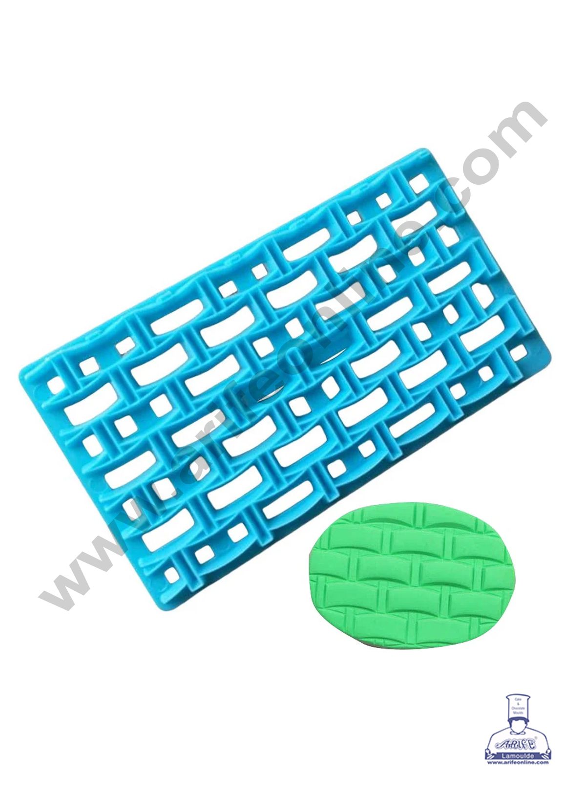 CAKE DECORβ’ Plastic Brick Wall Shape Quilt Mold Embosser Fondant Quilt Mold For Cupcake And Cake Decoration (SBB-9930-22)
