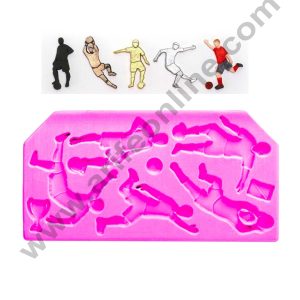 Cake Deco Football Player Desing Fondant Marzipan Mould