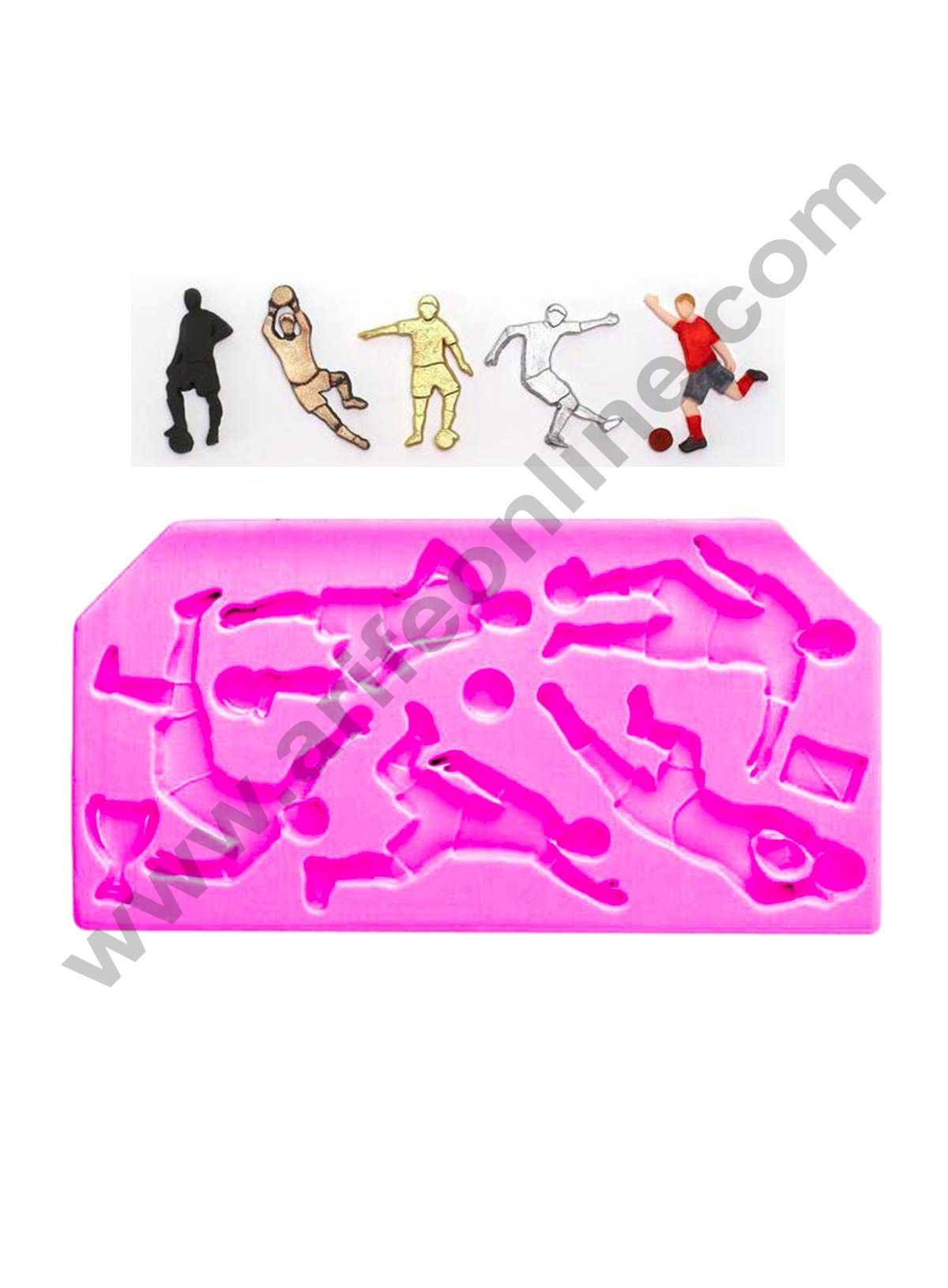 Cake Deco Football Player Desing Fondant Marzipan Mould