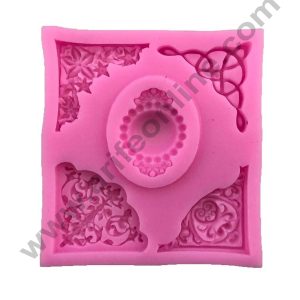 Cake Deco  Frame with Mirror  Desing Fondant Marzipan Mould