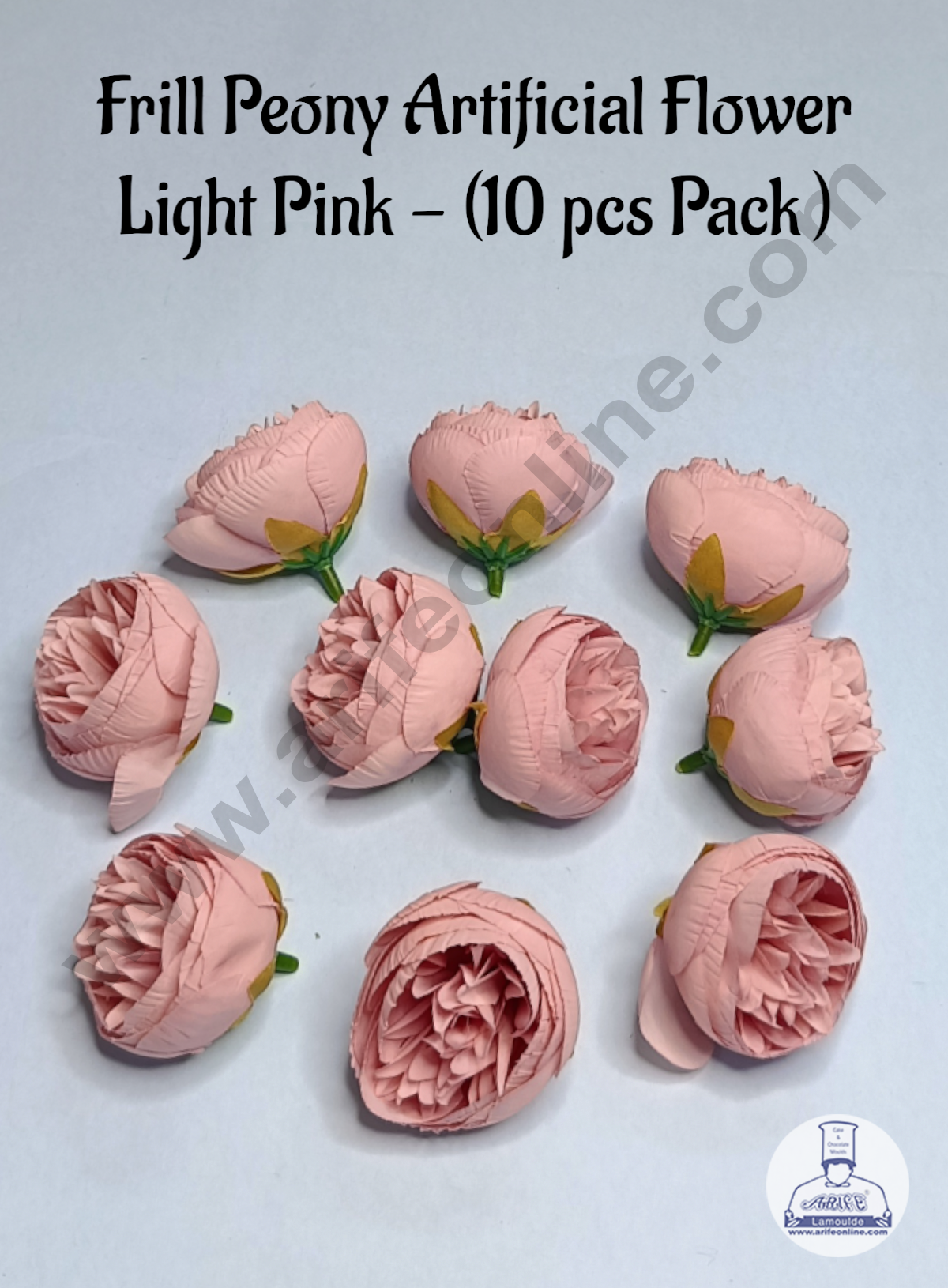 Cake Decorβ’ Frill Peony Artificial Flower For Cake Decoration β Light Pink ( 10 pc pack )