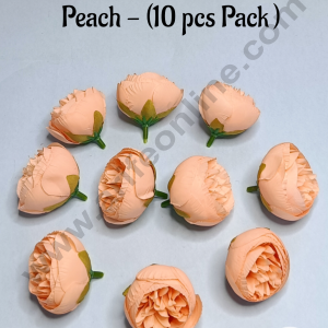 Cake Decorβ’ Frill Peony Artificial Flower For Cake Decoration β Peach ( 10 pc pack )