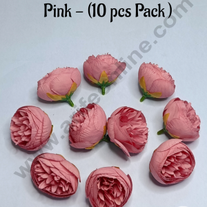 Cake Decorβ’ Frill Peony Artificial Flower For Cake Decoration β Pink ( 10 pc pack )