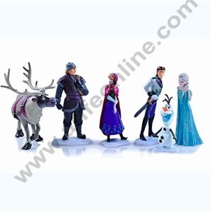 Cake Decor Toys 6 Pcs Set Frozen Toys Plastic Action Figures Toys