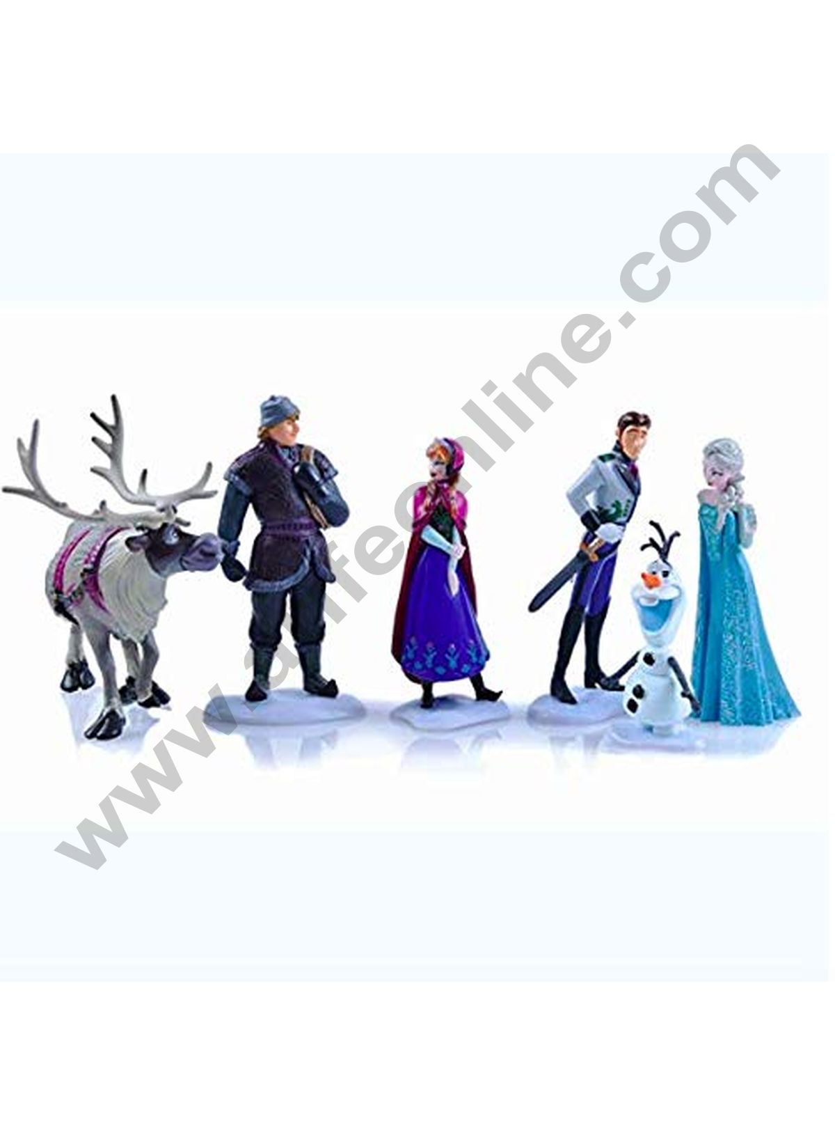 Cake Decor Toys 6 Pcs Set Frozen Toys Plastic Action Figures Toys