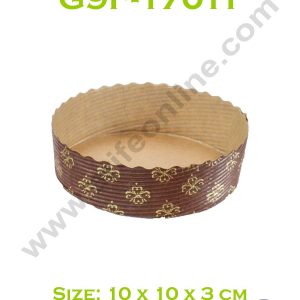 Novacart Bake & Serve Paper Baking Mould By Cake Decor - Round Cake Mould 10 Pcs ( SB-G9F-17011 )