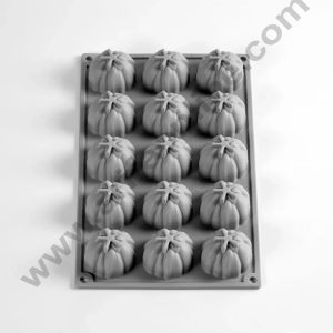 CAKE DECOR™ 15 Cavity Pumpkin Shape Silicon Mould
