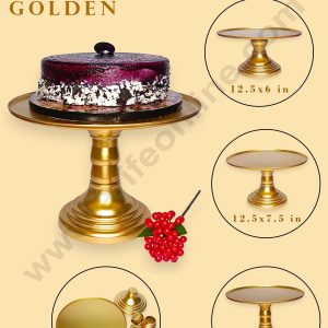 CAKE DECOR™ Adjustable Plastic Cake Stand | Cupcake Stand | Display Stand - Golden