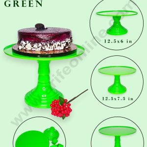 CAKE DECOR™ Adjustable Plastic Cake Stand | Cupcake Stand | Display Stand - Green