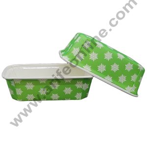 Cake Decor Snowflake Green Design White Coat Plum Cake Mould Paper Baking Mold Plumpy 10 Pcs