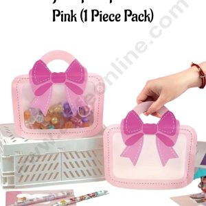 CAKE DECOR™ Bow Bag Shape Zip Lock Pouch (Pink) - 1 Piece Pack (20x19x3 cm) (SBCHP-100-20C)