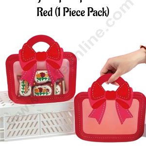 CAKE DECOR™ Bow Bag Shape Zip Lock Pouch (Red) - 1 Piece Pack (20x19x3 cm) (SBCHP-100-20A)
