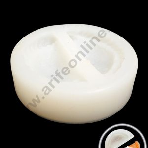 2 cavity Gujiya Shape Silicon Candle Mould - 1 Piece (SBSP-CM-Gujiya) - CAKE DECOR™