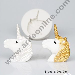 Cake Decor Silicone 1 Piece Unicorn With Horn Fondant Marzipan Mould
