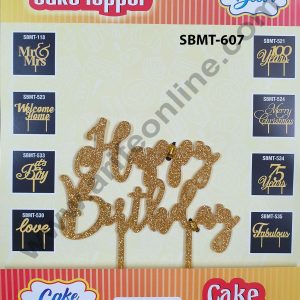 Cake Decor Mirror Finishing Acrylic Cake Topper Happy Birthday