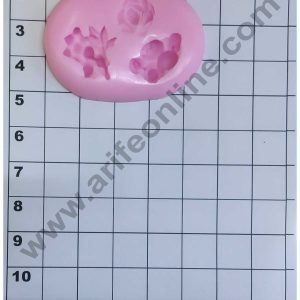 Cake Decor Silicon 3 Cavity Rose and Flowers Silicone Fondant Mould Marzipan Mould