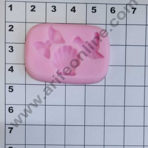 Cake Decor Silicon 3 Cavity Bride Bow and Shell Silicone Fondant Mould Marzipan Mould