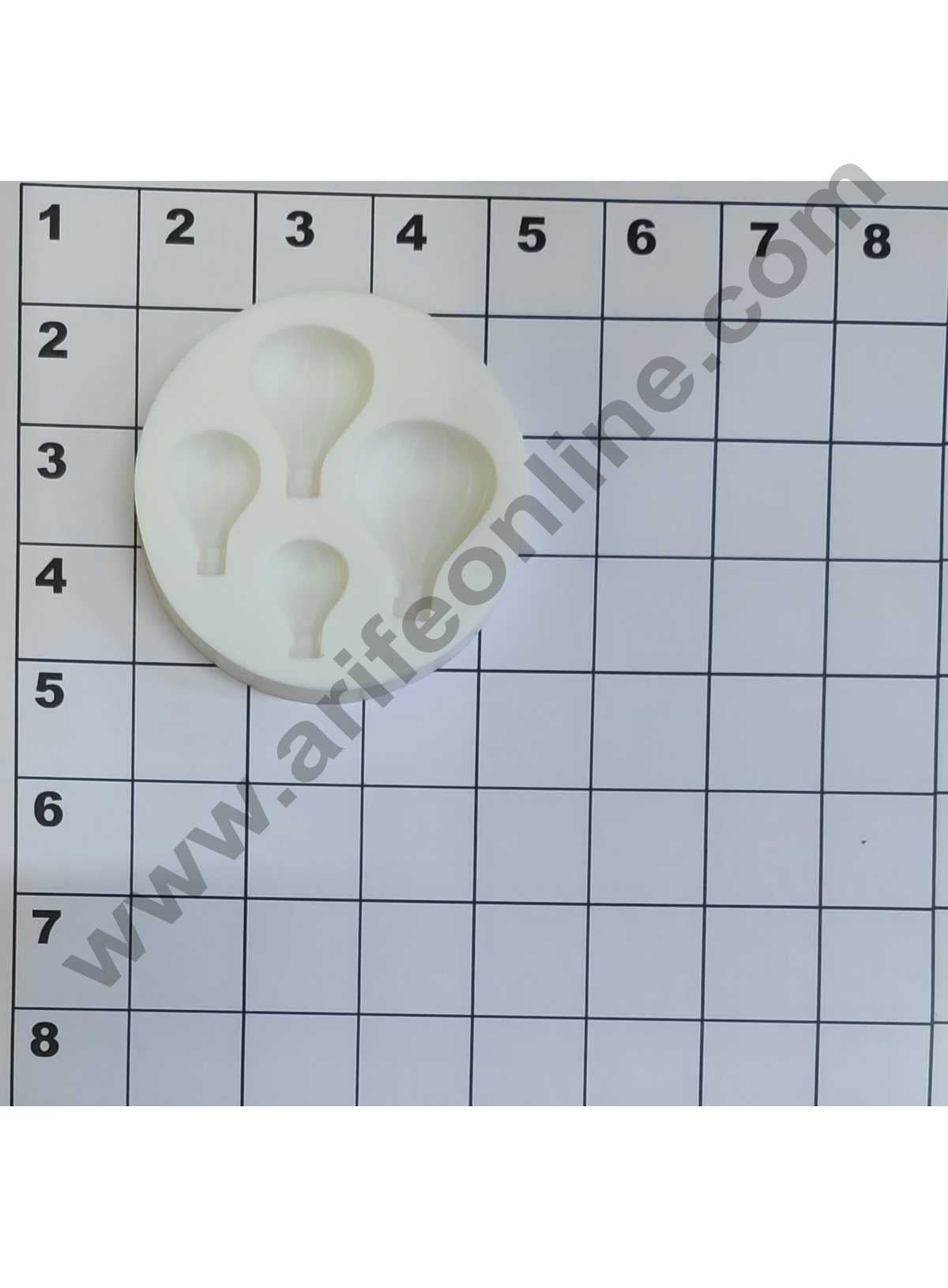 Cake Decor Silicon 4 Cavity Hot Air Baloon Silicone Fondant Mould Marzipan Mould