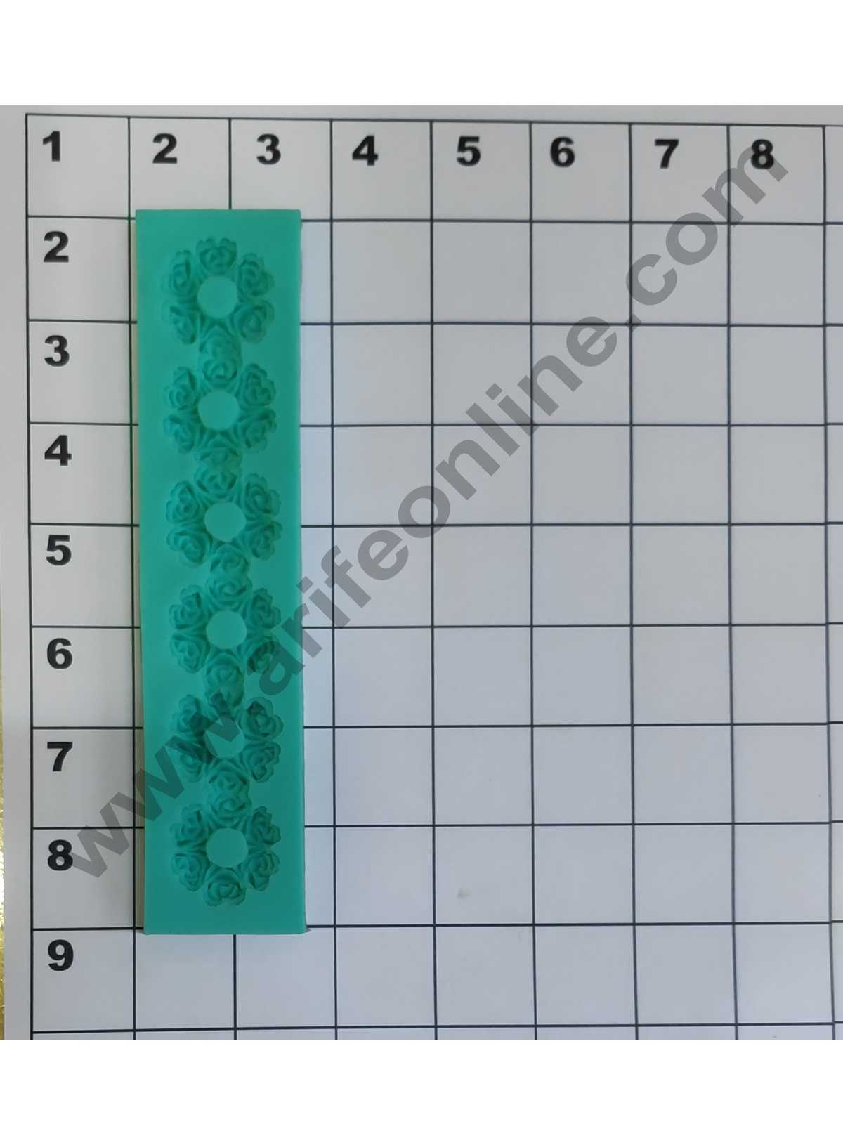 Cake Decor Silicon 6 Cavity Rose Lace Pattern Silicone Fondant Mould Marzipan Mould SBSP-606