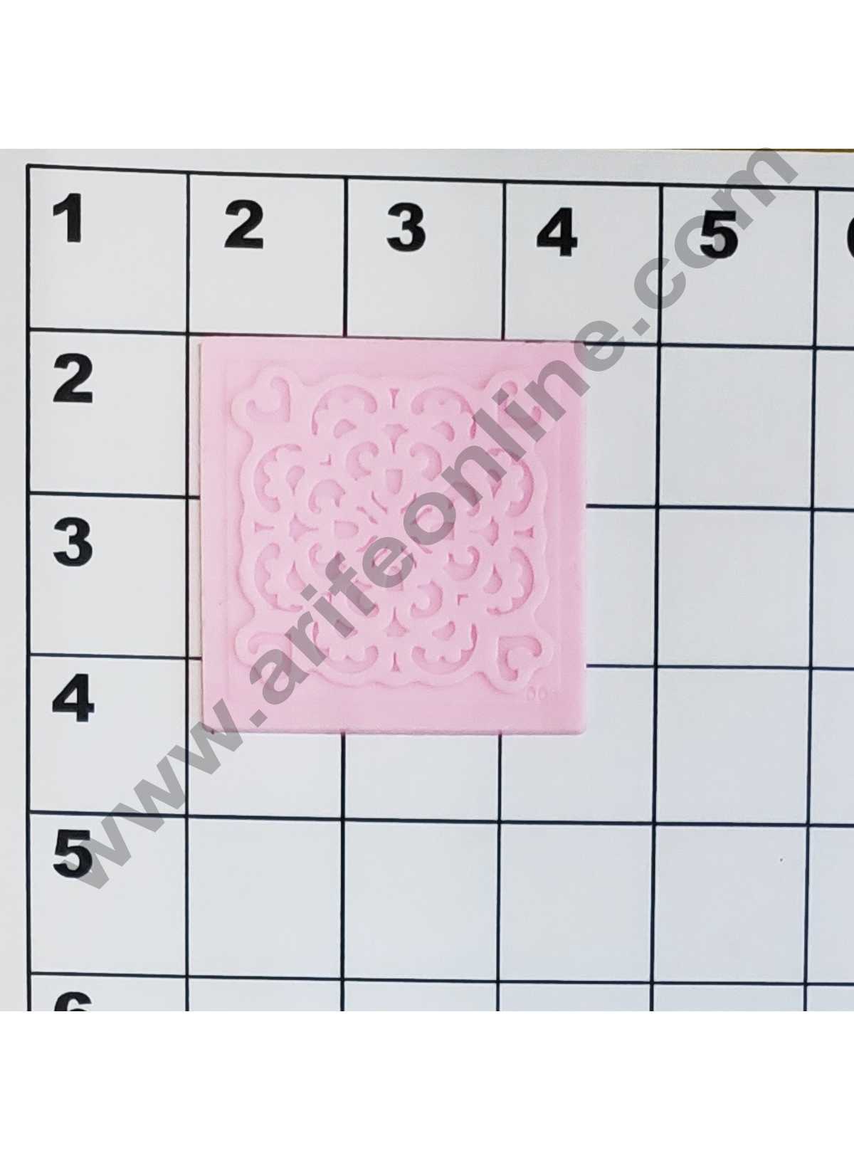 Cake Decor Silicon Frame Impression Fondant Clay Marzipan Cake Decoration Mould