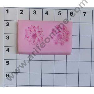 Cake Decor Silicon 2 Cavity Rose And Flower Bouquet Silicone Fondant Mould Marzipan Mould