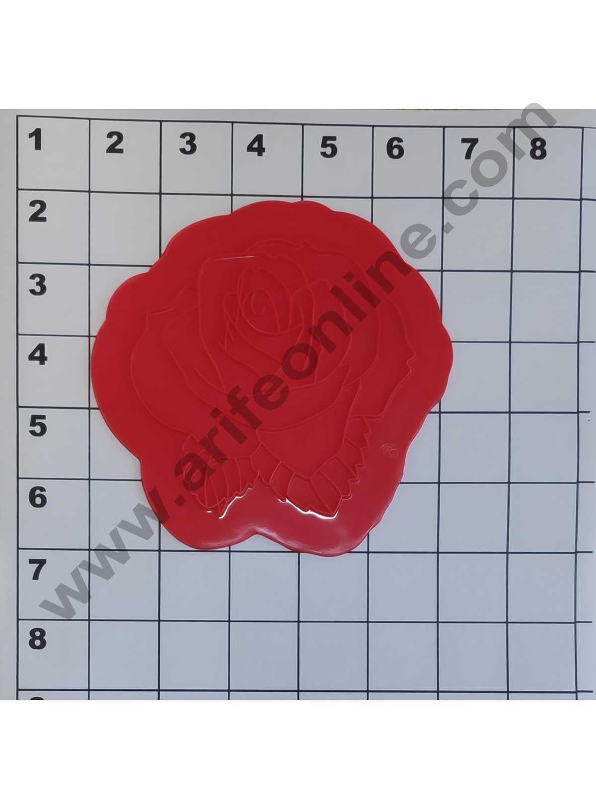 Cake Decor Silicone Rose Pattern Impression Onlays Fondant Clay Marzipan Cake Decoration Mould