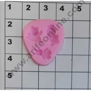 Cake Decor 3 Cavity Silicon Jocker Teddy Bear Shape Fondant Clay Marzipan Cake Decoration Mould