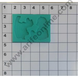 Cake Decor Silicon 2 Cavity House and Baby Design Fondant Clay Marzipan Cake Decoration Mould