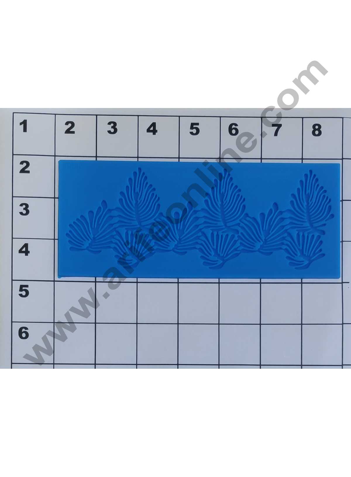 Cake Decor Silicon 1 Cavity Leaf Blue Lace Pattern Silicone Fondant Mould Marzipan Mould