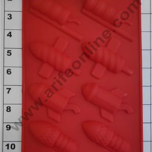 Cake Decor 8 Cavity Rocket Shape Mold Silicone Chocolate Mould