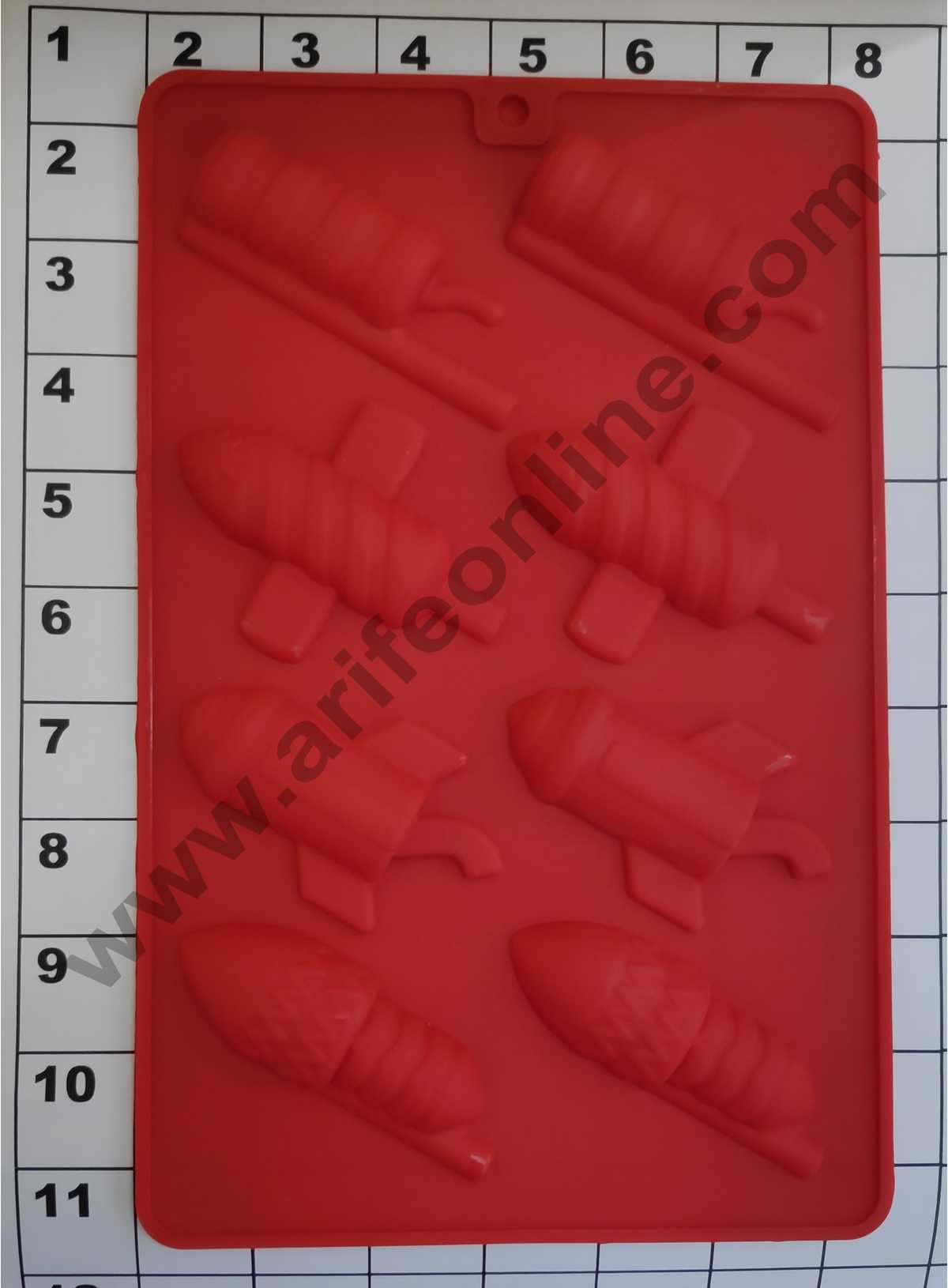 Cake Decor 8 Cavity Rocket Shape Mold Silicone Chocolate Mould