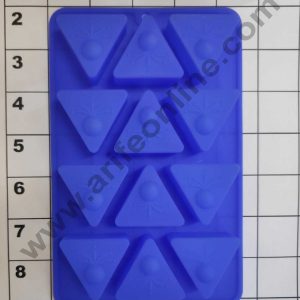 Cake Decor 12 Cavity Triangl Anar Shape Mold Silicone Chocolate Mould
